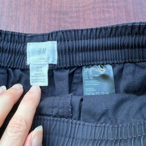 H&M L.O.G.G. Men’s Black Casual Drawstring Shorts - M - Picture 7 of 7